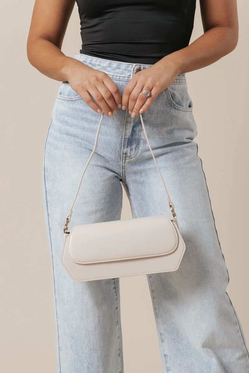 Cream Judith Vegan Leather Hobo Bag | Magnolia Boutique