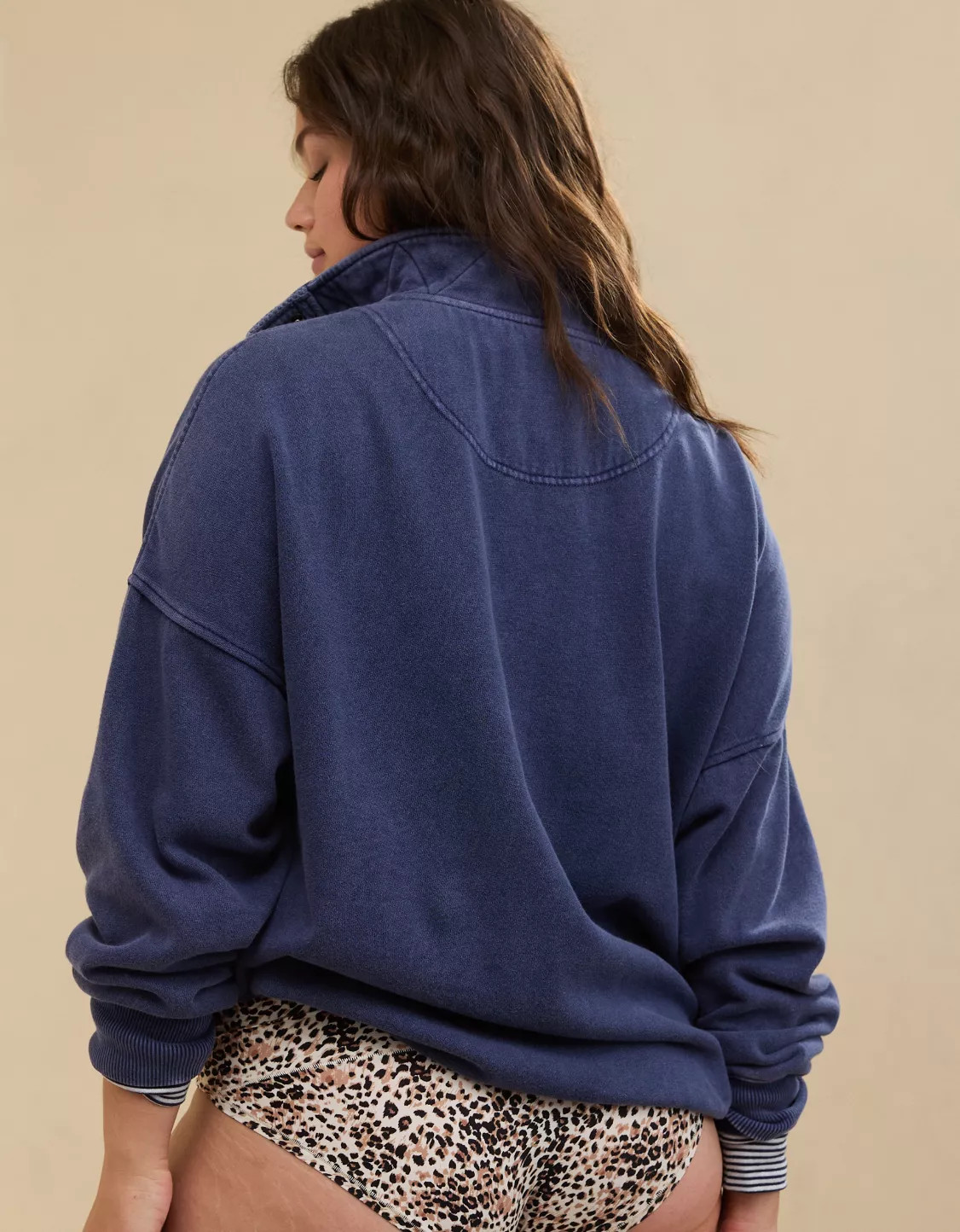 Aerie Getaway Quarter Snap Sweatshirt | Aerie