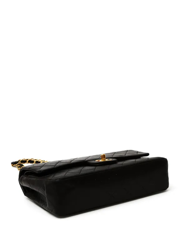 CHANEL Pre-Owned 2002 Double Flap Shoulder Bag | Black | FARFETCH UK | Farfetch Global