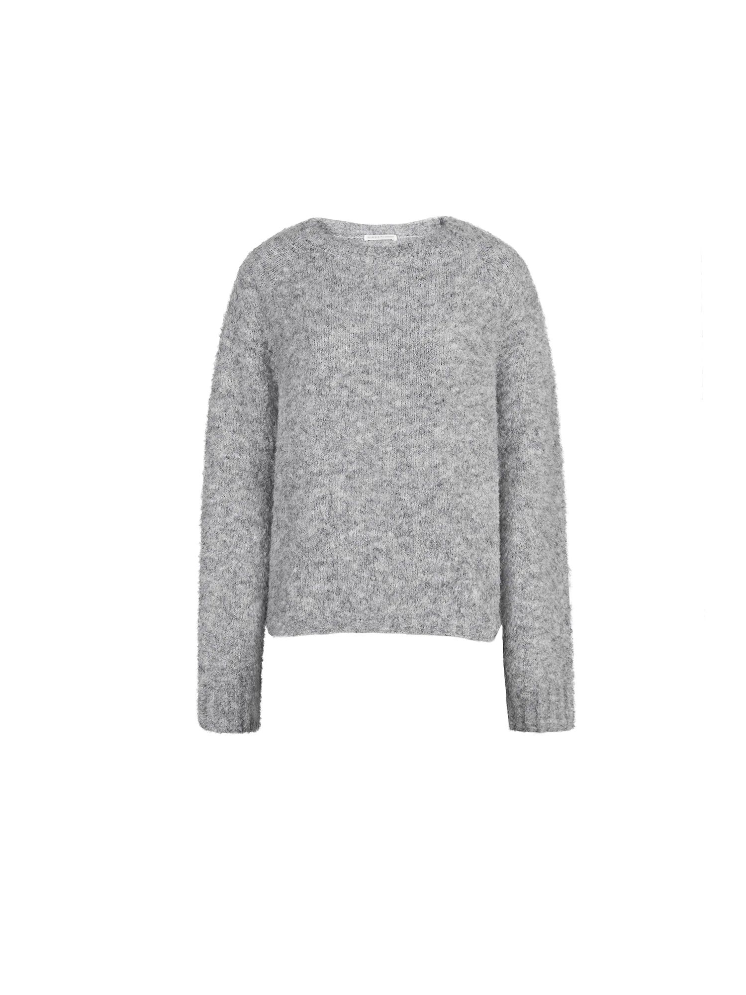 Casual Round Neck Textured Wool Thick Gray Sweater | SDEER