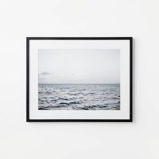 30" x 24" B&W Ocean View Framed Wall Print - Threshold™ designed with Studio McGee | Target