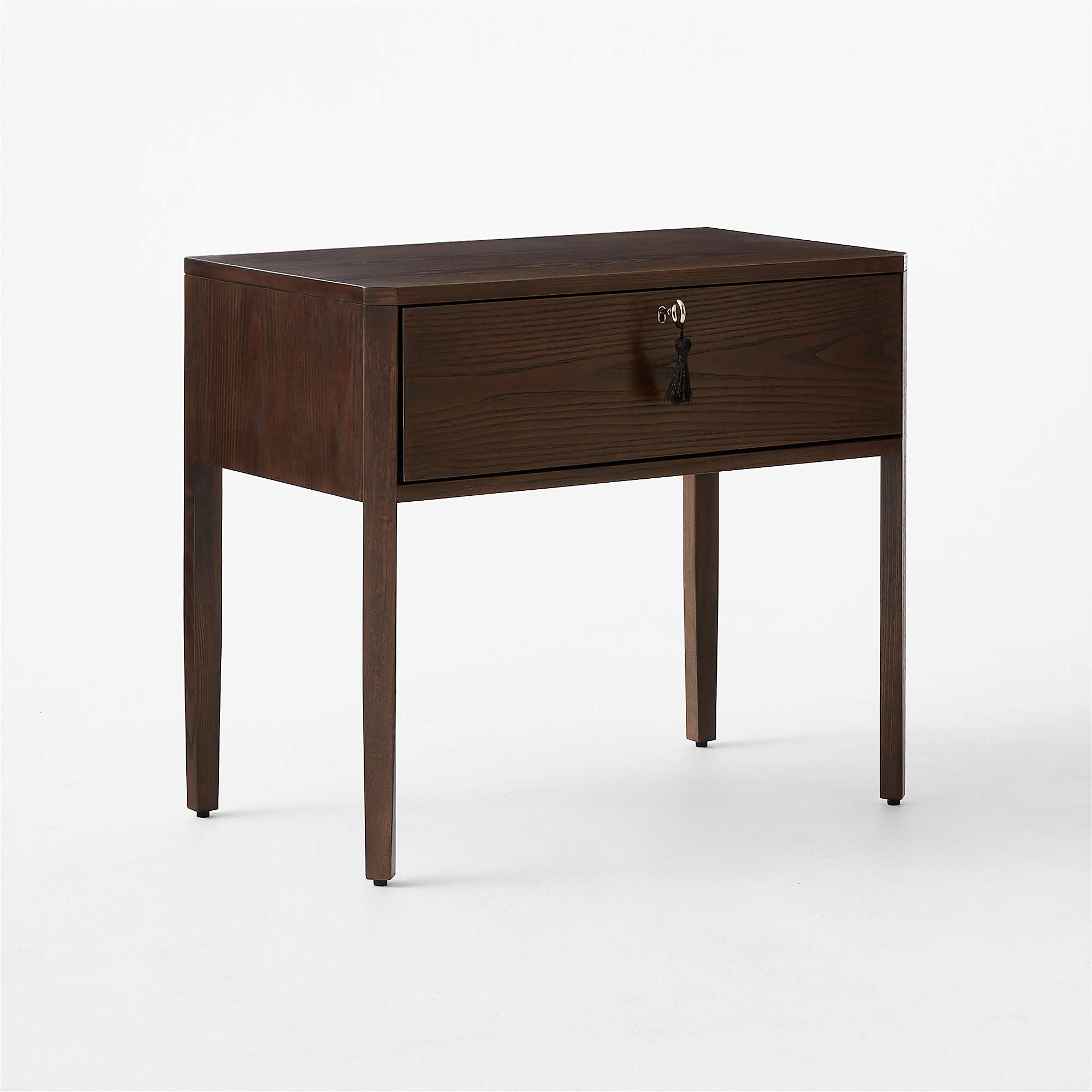 Fillmore 28" Dark Ash Wood Nightstand with Drawer + Reviews | CB2 | CB2