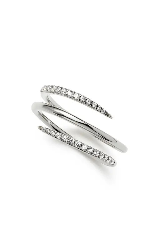 Ana Luisa Claw Ring - Oren Triple Silver at Nordstrom, Size 9 | Nordstrom