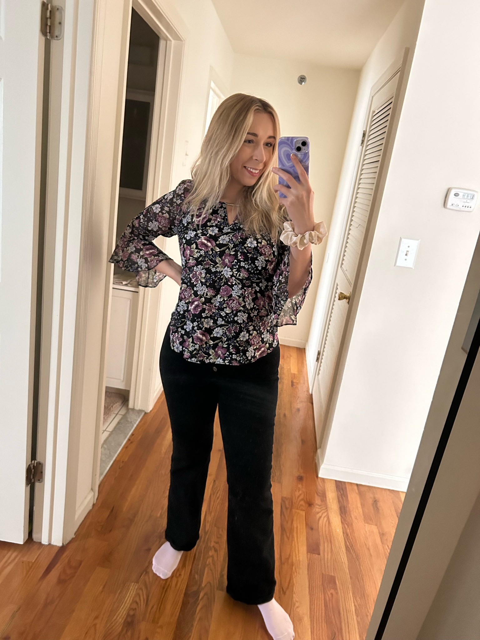 Work outfit! Simple black jeans and floral shirt

#LTKStyleTip #LTKU #LTKWorkwear