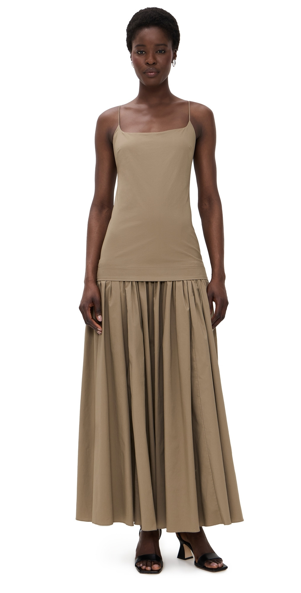 STAUD Ari Dress Taupe S | Shopbop