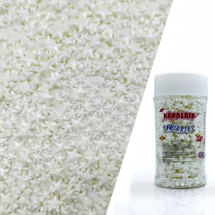 Mixed Size White Stars Sprinkles Edible Stars Cake Decorating Stars Cake Decorations Cupcake Topp... | Amazon (US)