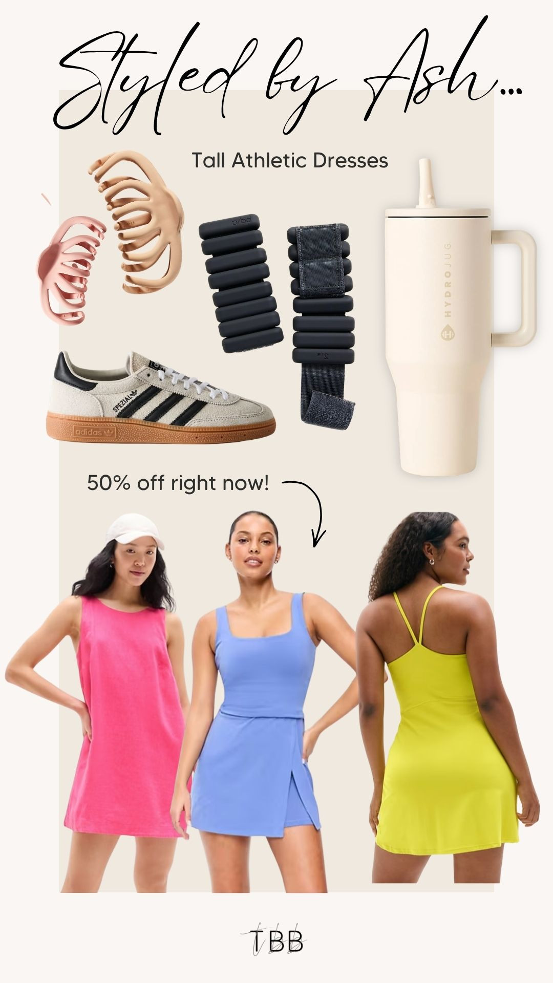 Colorful tall athletic dresses, perfect for this spring—paired with my favorite water bottle and clips! 

 

#LTKSeasonal #LTKActive #LTKSaleAlert