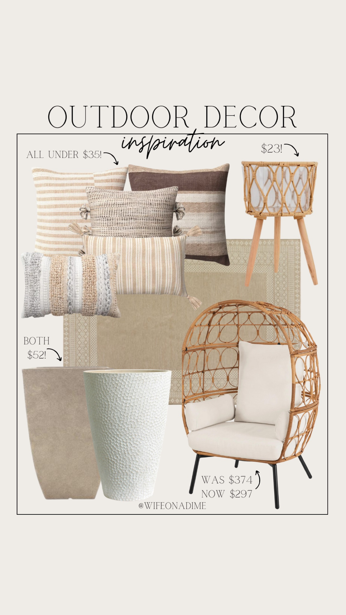 Outdoor decor inspo! Loving this egg chair and the matching planter!

Walmart, Walmart finds, Walmart favorites, Walmart outdoor finds, Walmart outdoor decor, Target, Target finds, Target favorites, Target style, Target outdoor finds, Target outdoor favorites, planters, throw pillows, accent pillows, outdoor planters, outdoor throw pillows, outdoor accent pillows, egg chair, outdoor chair, outdoor sitting chair, outdoor rug, Overstock, patio, patio inspiration, backyard inspo, backyard inspiration, spring refresh, spring decor, spring furniture

#LTKSeasonal #LTKhome #LTKFind