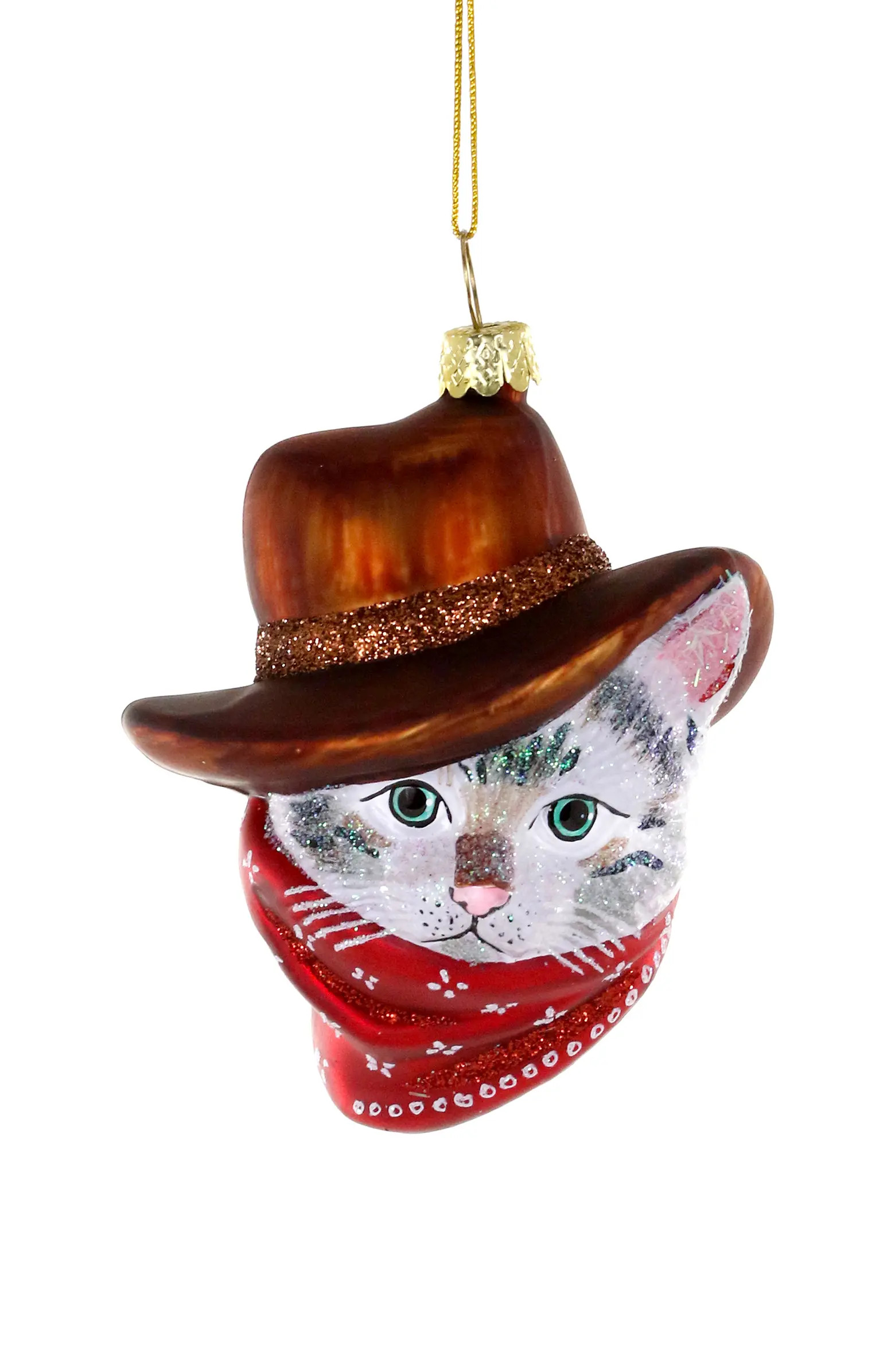 Cody Foster & Co. Cowboy Kitty Blown Glass Ornament | Nordstrom | Nordstrom
