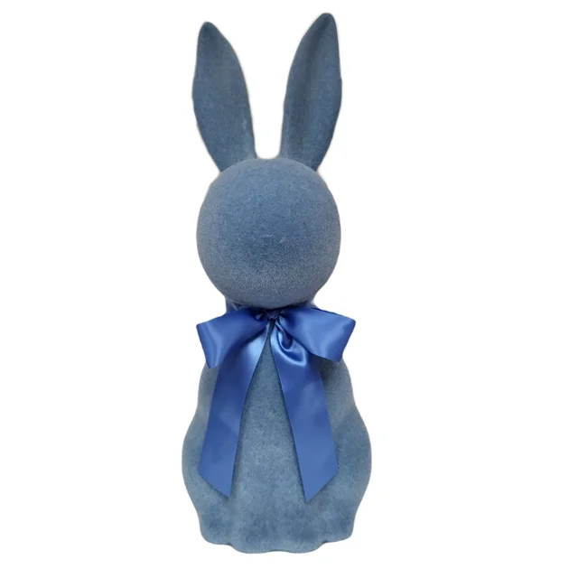 Easter Blue Flocked Bunny Decor, 27 in, by Way To Celebrate - Walmart.com | Walmart (US)