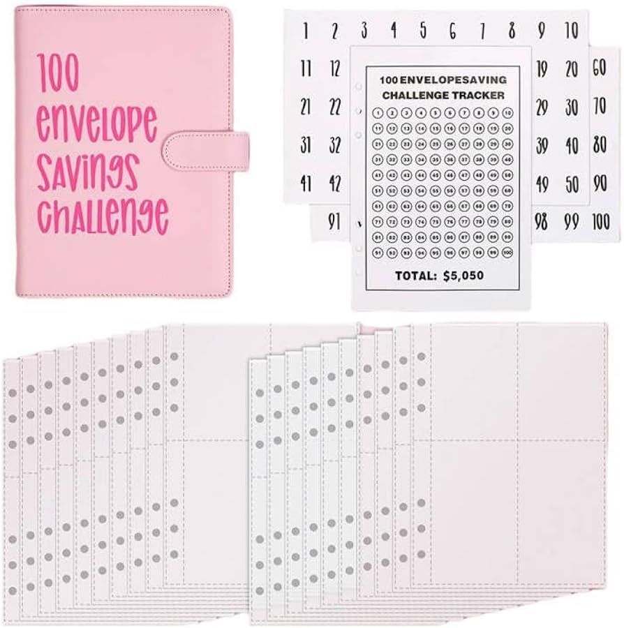 100 Envelopes Money Saving Challenge Binder, Savings Challenges Binder, Easy and Fun Way to Save ... | Amazon (US)