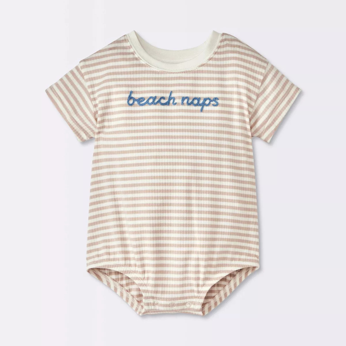 Baby Boys' Beach Naps Romper - Cloud Island™ Tan 0-3M | Target
