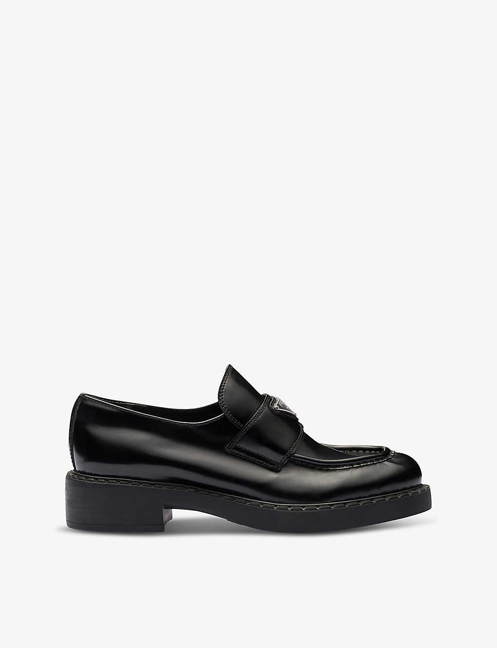 Logo-plaque leather loafers | Selfridges