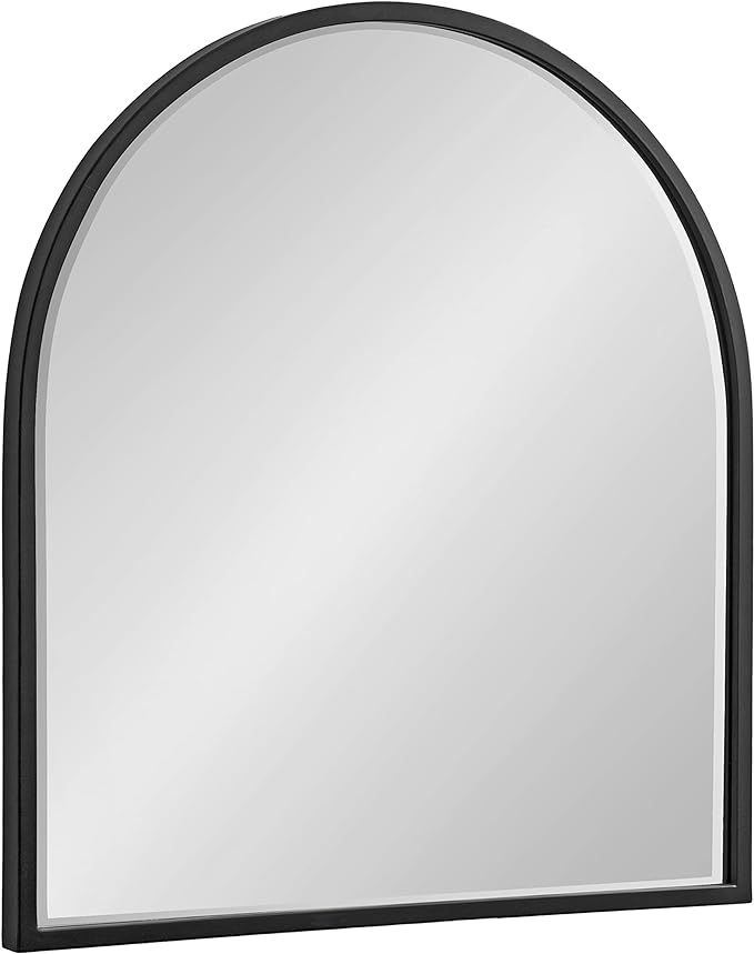 Kate and Laurel McLean Modern Arched Metal Framed Wall Mirror, 32 x 36, Black, Minimal Decorative... | Amazon (US)
