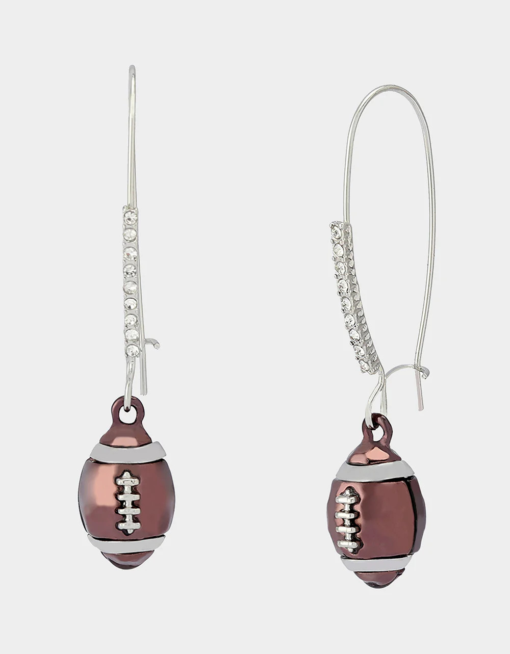 FOOTBALL DROP EARRINGS BROWN Women's Hook Football Earrings | Betsey Johnson