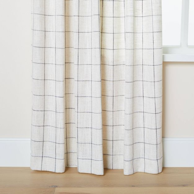 Modest Windowpane Plaid Curtain Panel - Hearth & Hand™ with Magnolia | Target
