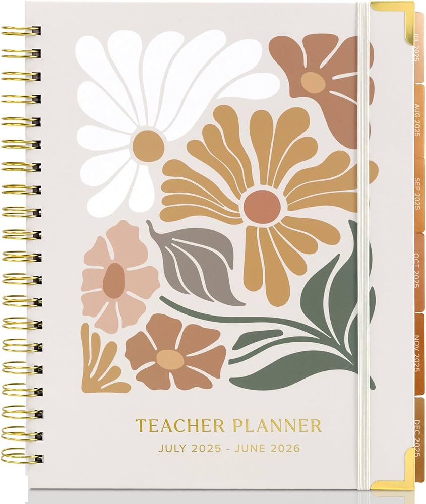 Aesthetic Teacher Planner For The 2025-2026 Academic School Year - Your All Incl. 8.5" x 11" Less... | Amazon (US)