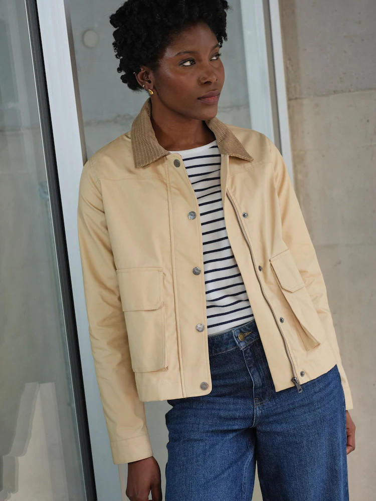 Buy FatFace Harriet Stone Wax Jacket from Next Ireland | Next EU