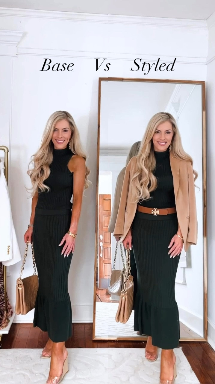 This walmart sweaterset is under $50 and incredibly flattering 🤎

Equally as beautiful styled alone or used as a base to layer .

Sweater set Wearing xs : 5’0 for reference 
Camel blazer : similar options linked 

—-

Sweater dress
Fall dress
Workwear
Classic style
Autumn outfit 
Fall fashion 
Petite dress
Petite outfit
Wear to work style 
Business casual fashion
Blazer 
Blazer style 
Office attire 

#LTKFallSale #LTKSeasonal #LTKFindsUnder50