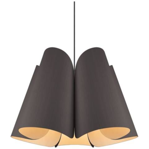 Julieta Pendant WEP Light Collection - Black Finish - Ebony Shade - #496F3 | Lamps Plus | Lamps Plus