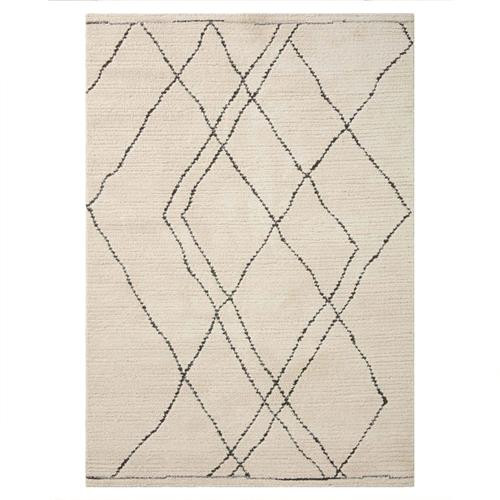 Loloi Fabian Modern Classic Cream Diamond Patterned Rug - 6'7"x9'2" | Kathy Kuo Home
