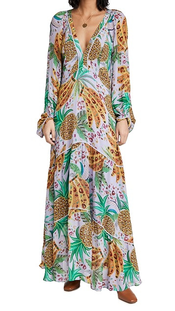 Lilac Mixed Fruits Maxi Dress | Shopbop