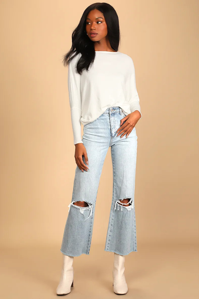 Verla Ivory Dolman Sleeve Sweater Top | Lulus (US)