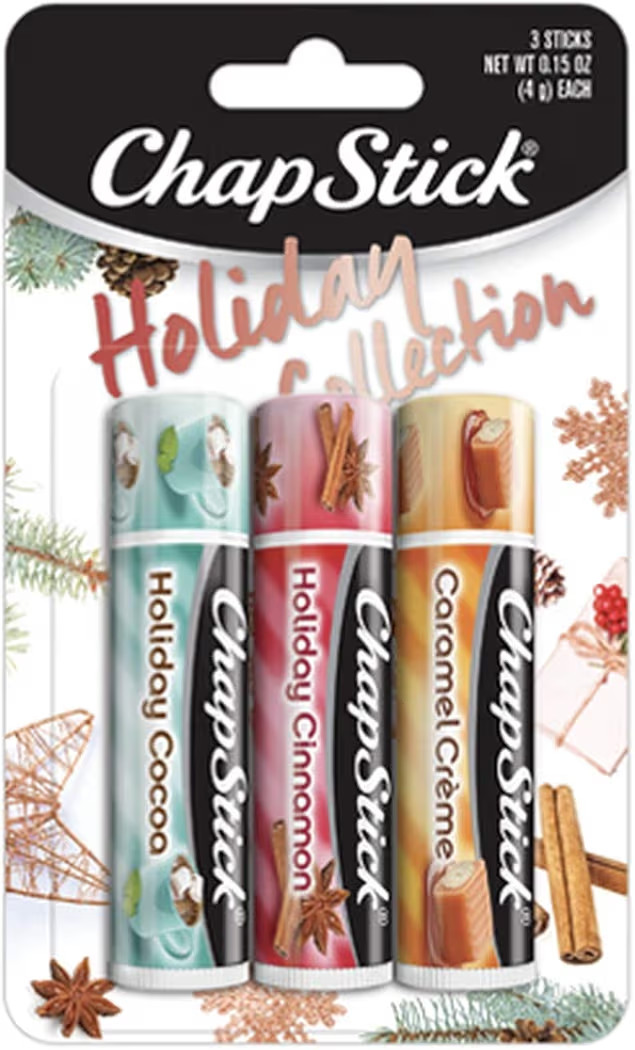 Chapstick Holiday Collection 2017, Pack of 3, Holiday Cinnamon, Caramel Creme & Holiday Cocoa, 0.... | Amazon (US)