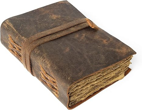 NomadCraftsCo. Leather Journal-Vintage Leatherbound Journal - Handmade Antique Deckle Edge Paper ... | Amazon (US)