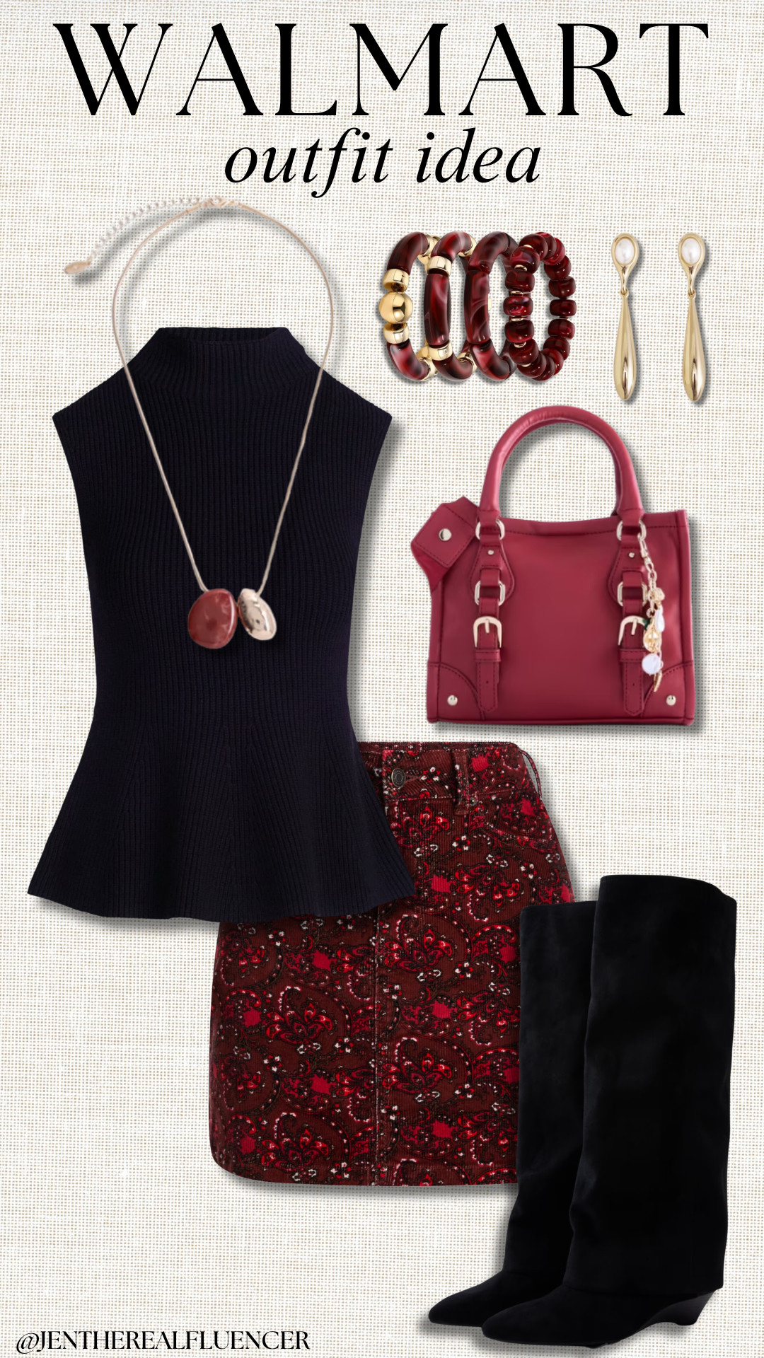Walmart NEW ARRIVALS❤️🖤

SCOOP Black Soot Mock Neck Peplum Sweater Tank (2 colors, size XS-4X), SCENARIO Redwood Bark Corduroy Mini Skirt (3 colors, size 0-16), SCENARIO Black Tall Wedge Boots (3 colors, size 6-11), MADDEN NYC Burgundy Mini Tote Handbag (2 colors), SCENARIO Gold-Tone Red Resin Teardrop Necklace, 4pcs Red Chunky Beaded Bracelet Set, SCENARIO Gold-Tone Drop Earrings with Faux Pearl 

 #LTKootd #LTKWorkwear #LTKTravel