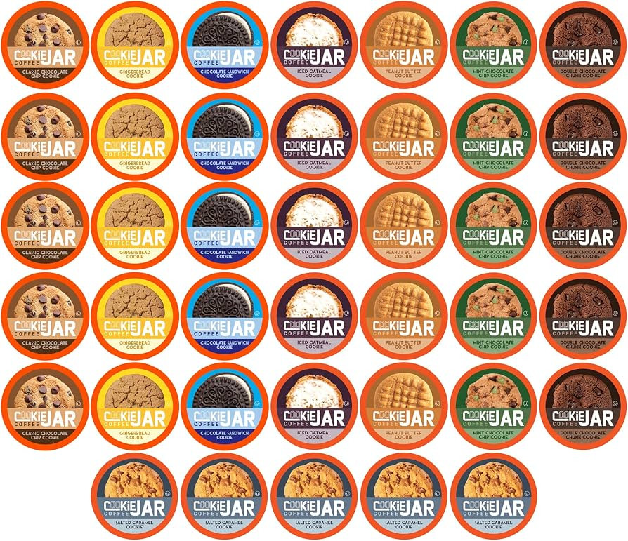 Cookie Jar Assorted Flavored Coffee Pods for Keurig K Cup Brewers, 40 Count Variety Pack – Flav... | Amazon (US)