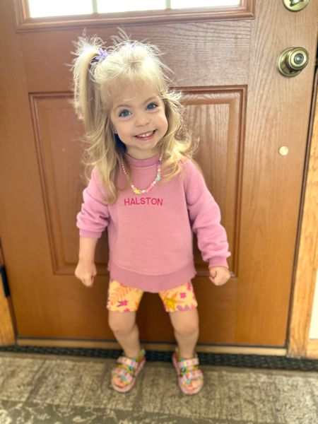 Toddler girl summer clothes
Target cat and jack shorts
Biker shorts sweatshirt personalized
Mini Melissa sandals


#LTKkids #LTKunder50 #LTKbaby