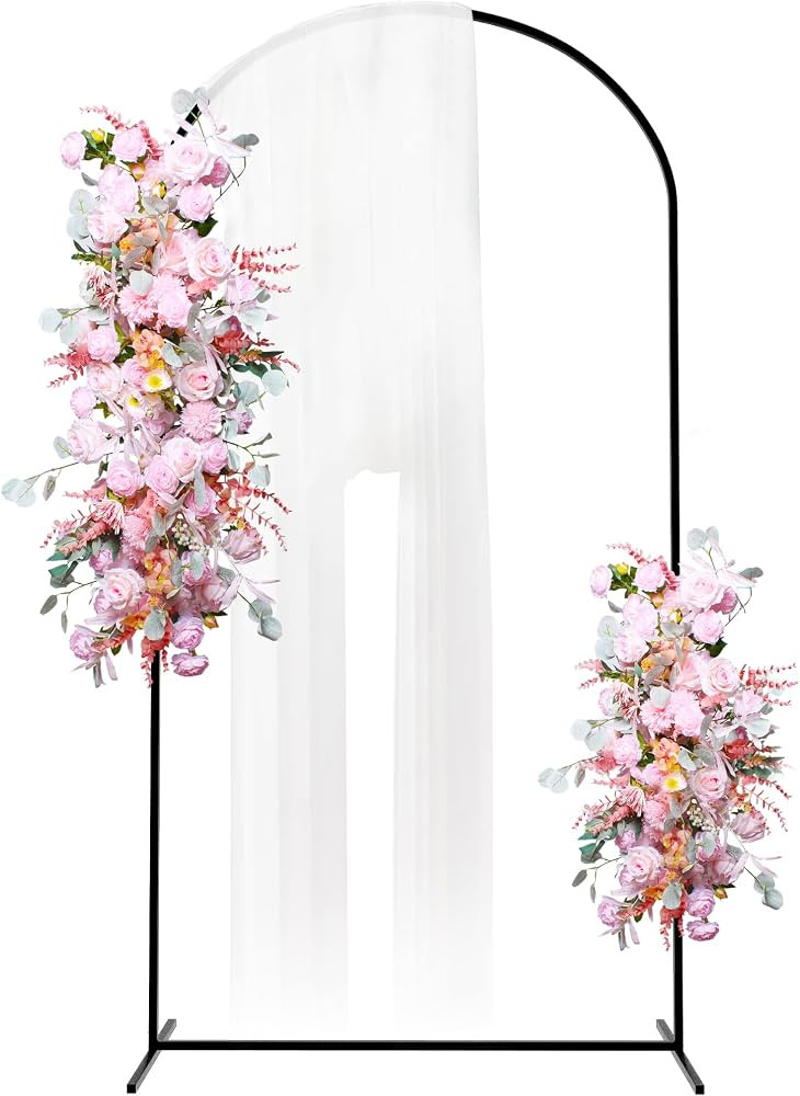 Putros Metal Arch Backdrop Stand 7.2FT Black Wedding Backdrop Stand Square Arch Frame for Birthda... | Amazon (US)