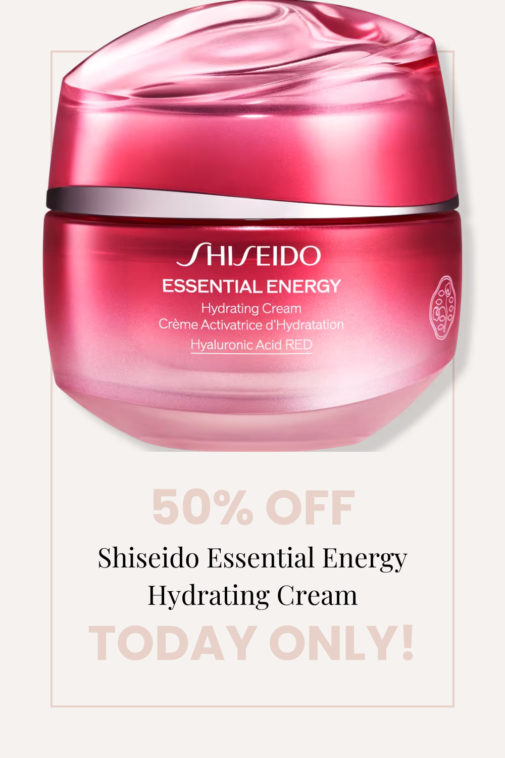 ☀️ Today only! Get 50% off the Shiseido Essential Energy Hydrating Cream during Ulta's Love Your Skin Event. 

 #LTKSaleAlert #LTKFindsUnder50 #LTKBeauty