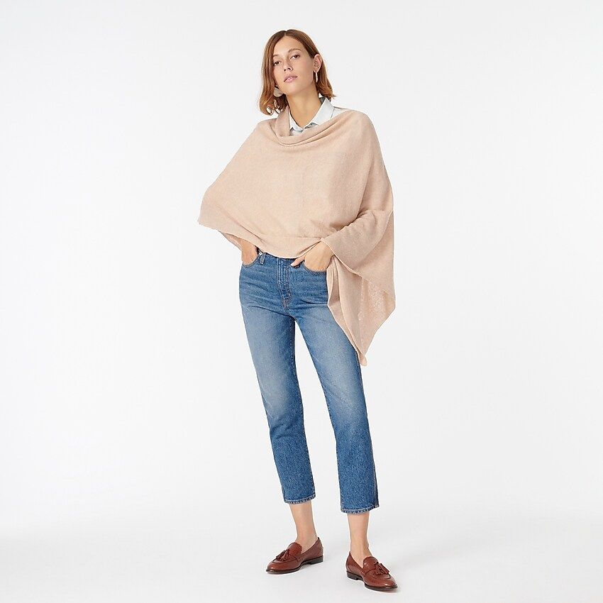 Wool-cashmere poncho | J.Crew US