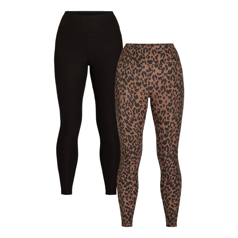 No Boundaries Sueded Ankle Leggings, 27.5”Inseam, 2-Pack, Women's | Walmart (US)