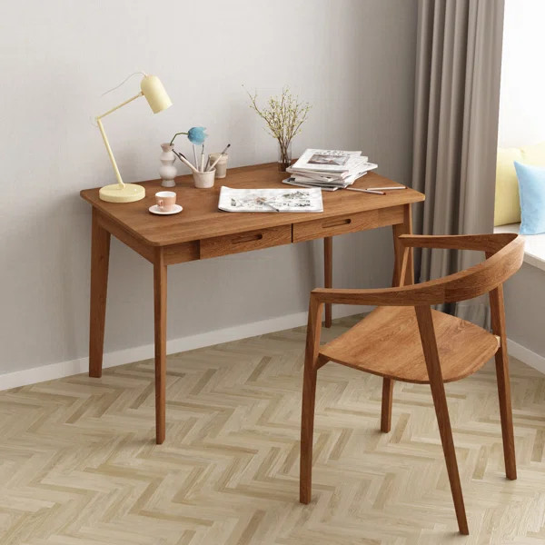 Baggio Solid Wood Base Writing Desk | Wayfair North America