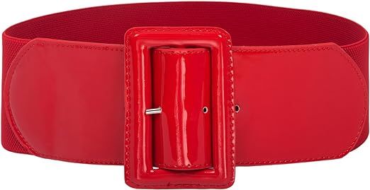 GRACE KARIN Women's Stretchy Belt 1950s 3 Inch Wide Elastic Belts | Amazon (US)