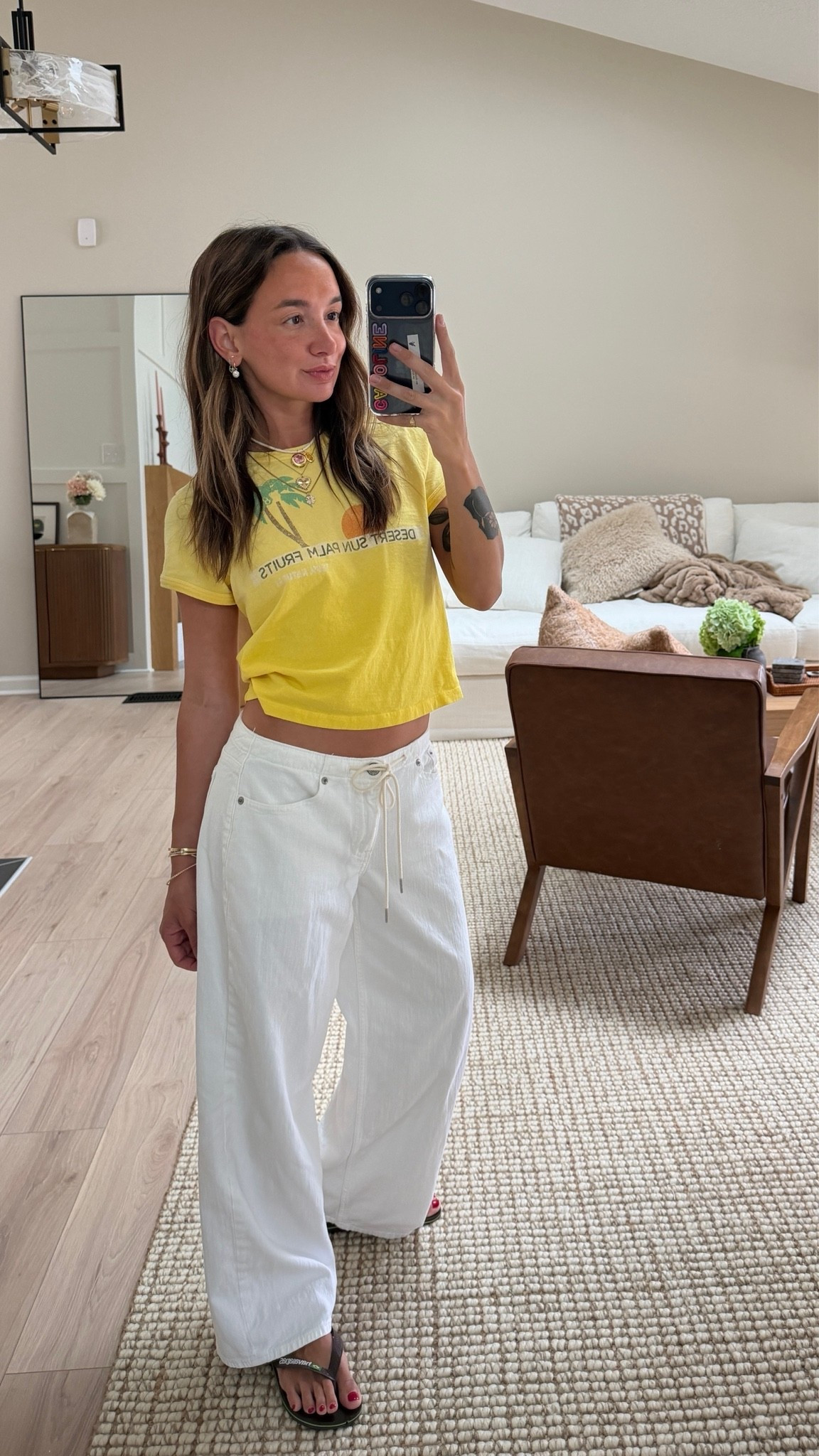 Small tee! Wearing 24 short in sold out Abercrombie jeans but I found some great alternatives!
