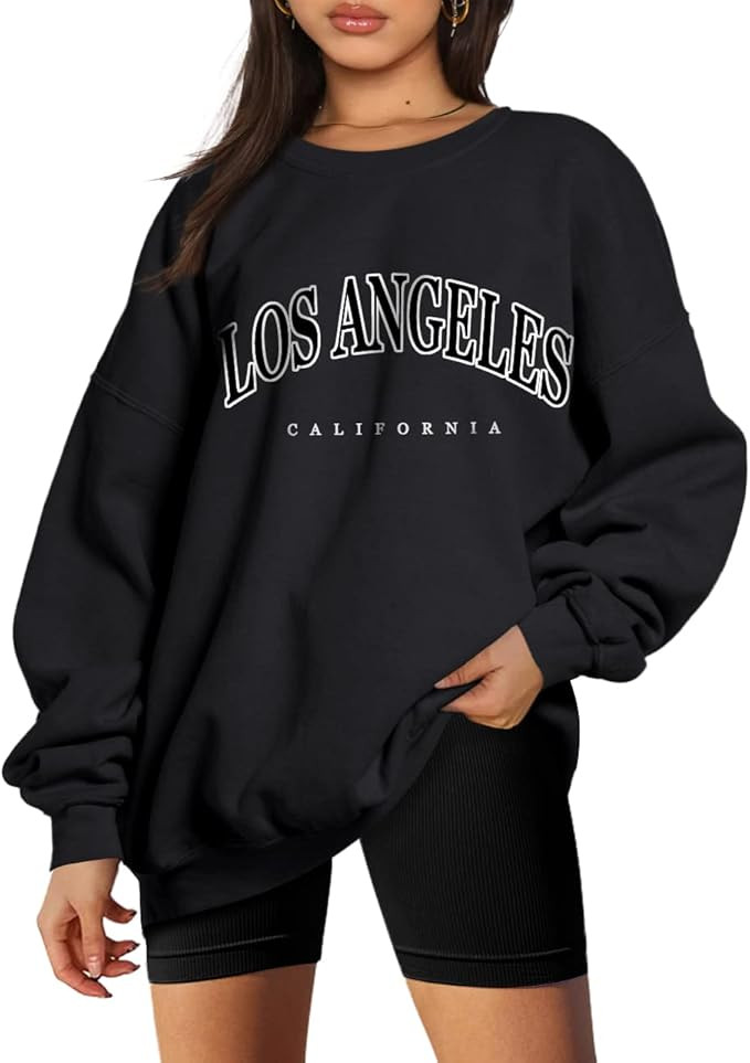 EFAN Women's Oversized Fleece Sweatshirts Long Sleeve Crew Neck Pullover Sweatshirt Casual Hoodie... | Amazon (US)