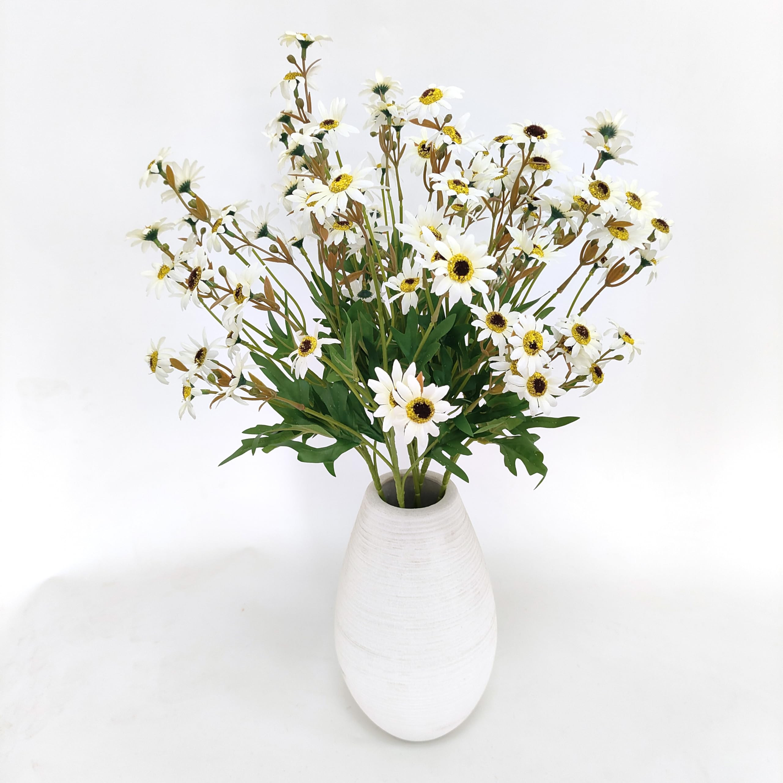 ATFL 23'' White Daisy Artificial Flowers,Artificial White Daisies,6 Bouquets Fake Daisies Flowers... | Amazon (US)