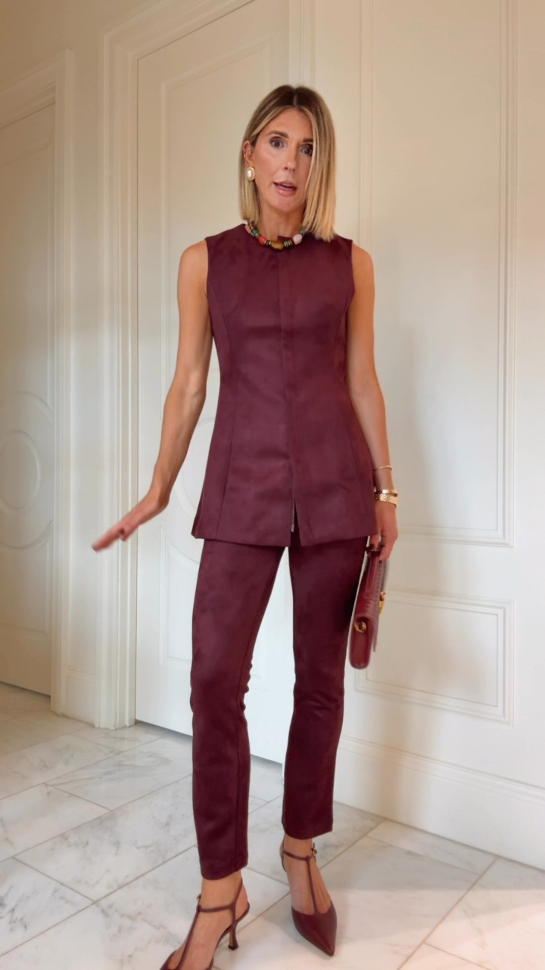 I'm obsessed with this stunning suede vest and pants. I'm wearing size xs. All fit tts. @tuckernuck #ad #tuckernuckpartner