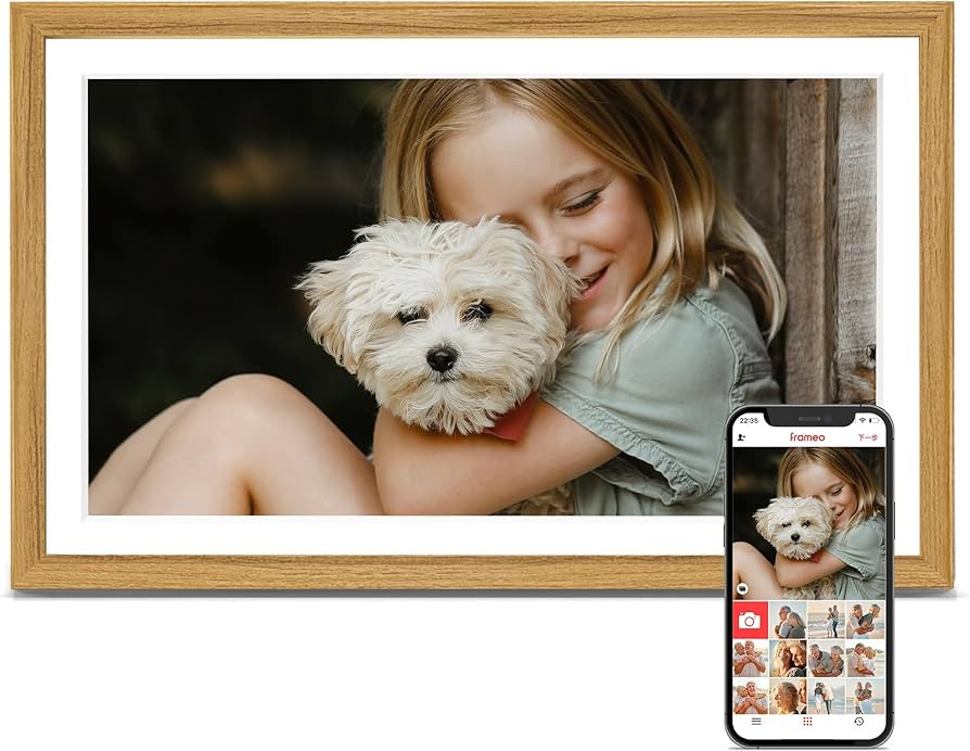 Digital Picture Frame, Frameo Digital Photo Frame 15.6 Inch, 1920 * 1080 IPS FHD Touchscreen, 32G... | Amazon (US)
