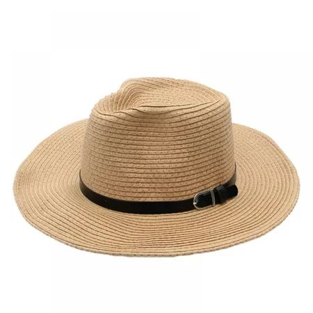 Men Women Straw Hat Sun Hat Wide Brim Foldable Roll up Hat Fedora Summer Beach Sun Hat UPF50+ | Walmart (US)