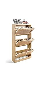 HOPUBUY 3 Drawer Dresser for Bedroom, Rattan Modern Closet Dressers Chest of Drawers, Wood Oak St... | Amazon (US)