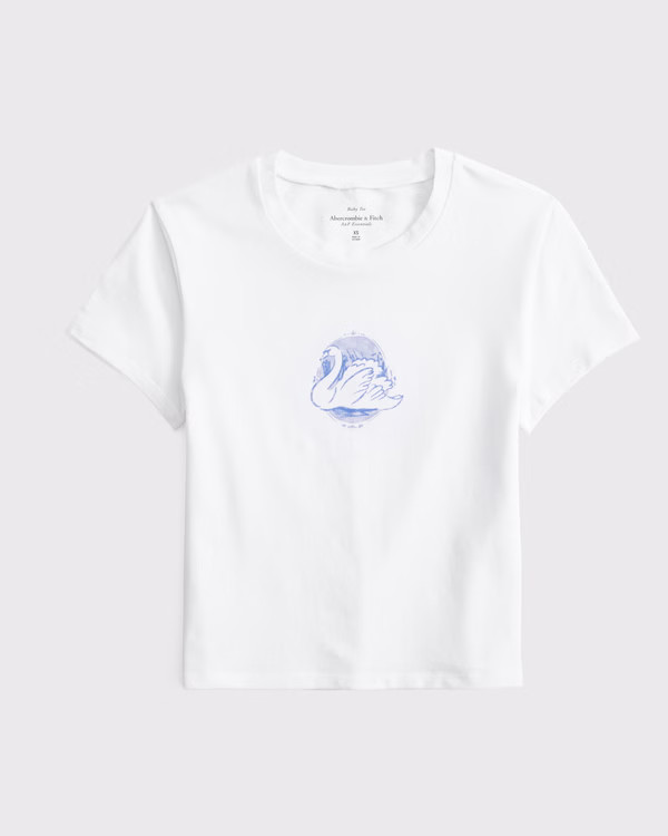 Swan Graphic Baby Tee | Abercrombie & Fitch (US)