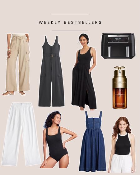 Weekly bestsellers — Abercrombie jumpsuit, target finds, cargo pants, spring dresses, maxi dress, tank top, ninja, clarins skincare

#LTKfindsunder100 #LTKbeauty #LTKfindsunder50