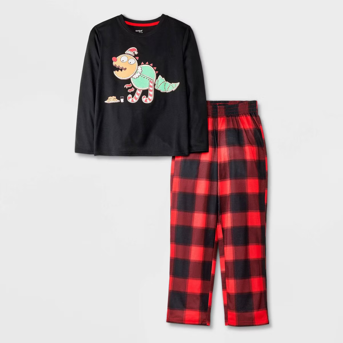 Boys' Christmas 2pc Long Sleeve Pajama Set - Cat & Jack™ Cream M | Target