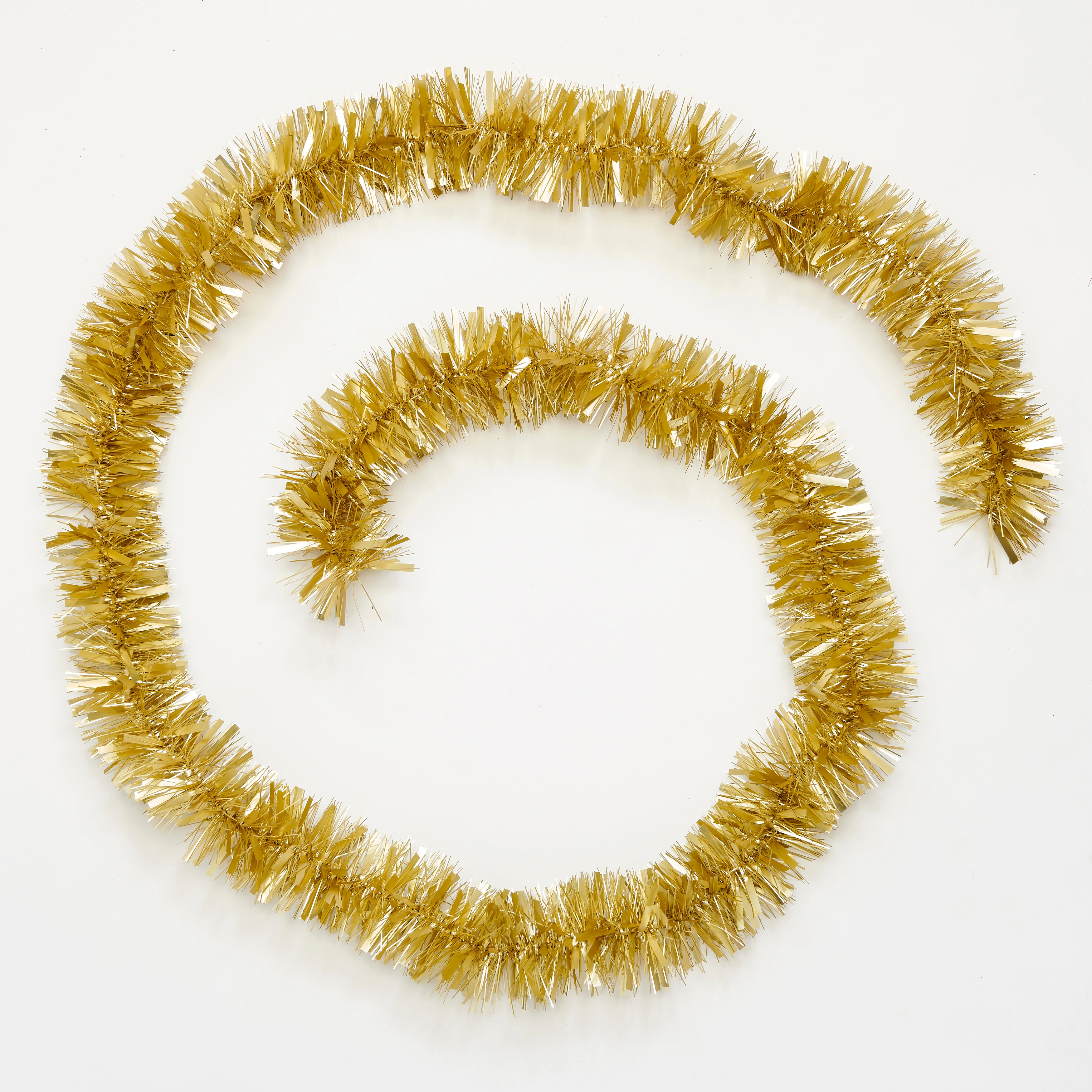 9' Luxury Metalic Tinsel Christmas Garland, Gold, Set of 4 - Gold - 9 | Bed Bath & Beyond