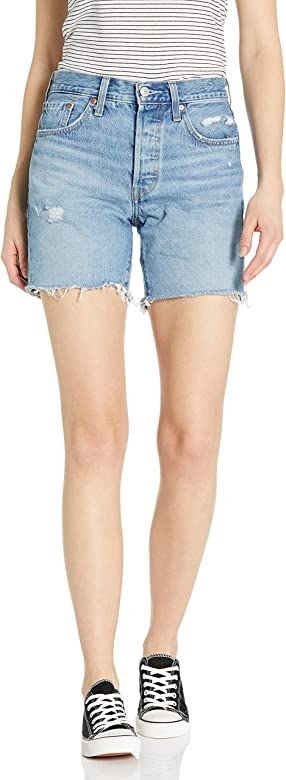 Levi's Women's Premium 501 Mid Thigh Short | Amazon (US)